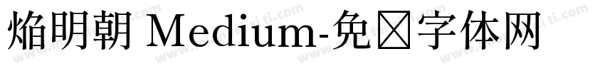 焔明朝 Medium字体转换